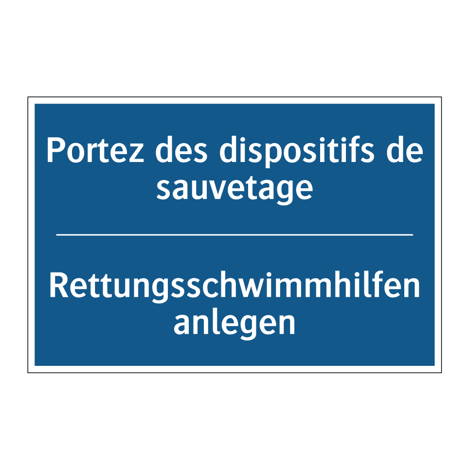 Rettungsschwimmhilfen anlegen - Portez des dispositifs de sauvetage /.../