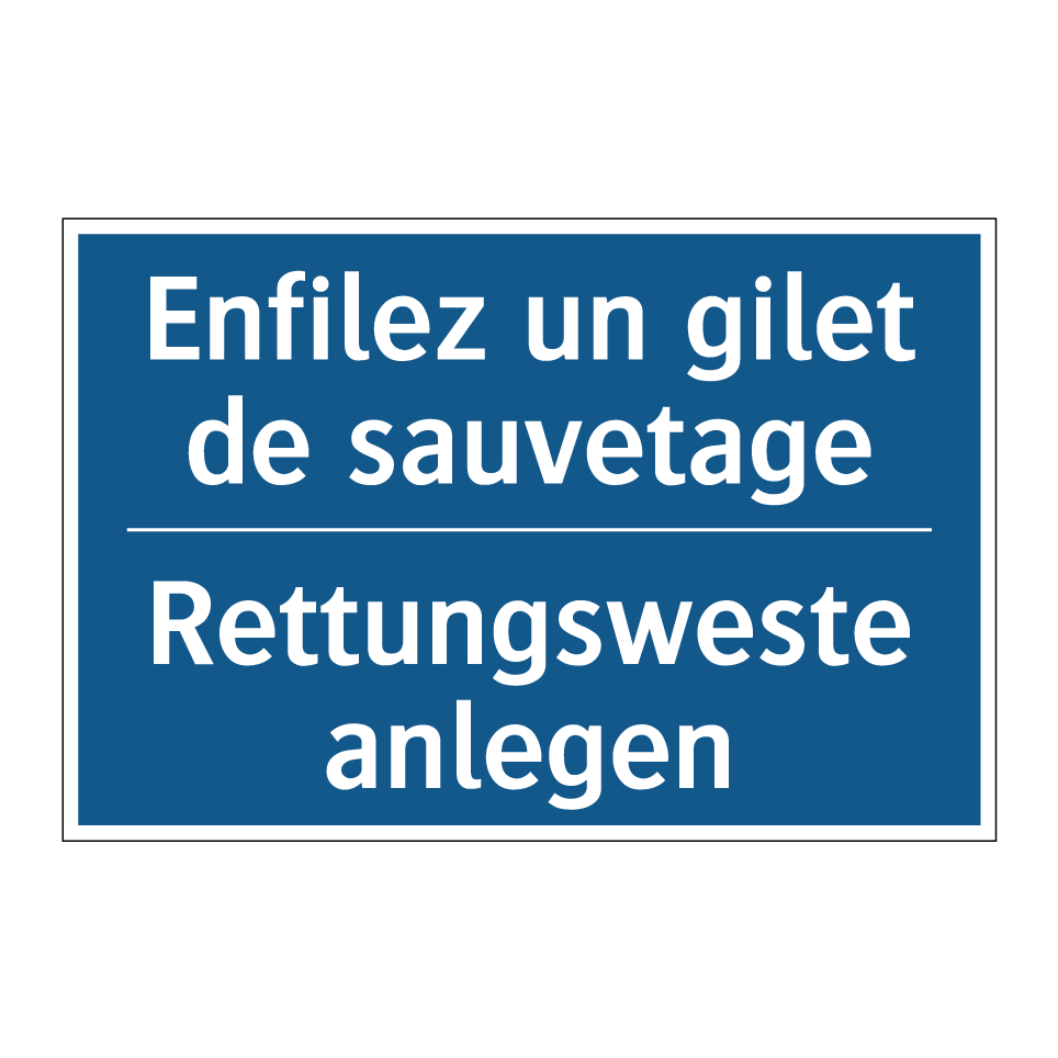 Rettungsweste anlegen - Enfilez un gilet de sauvetage