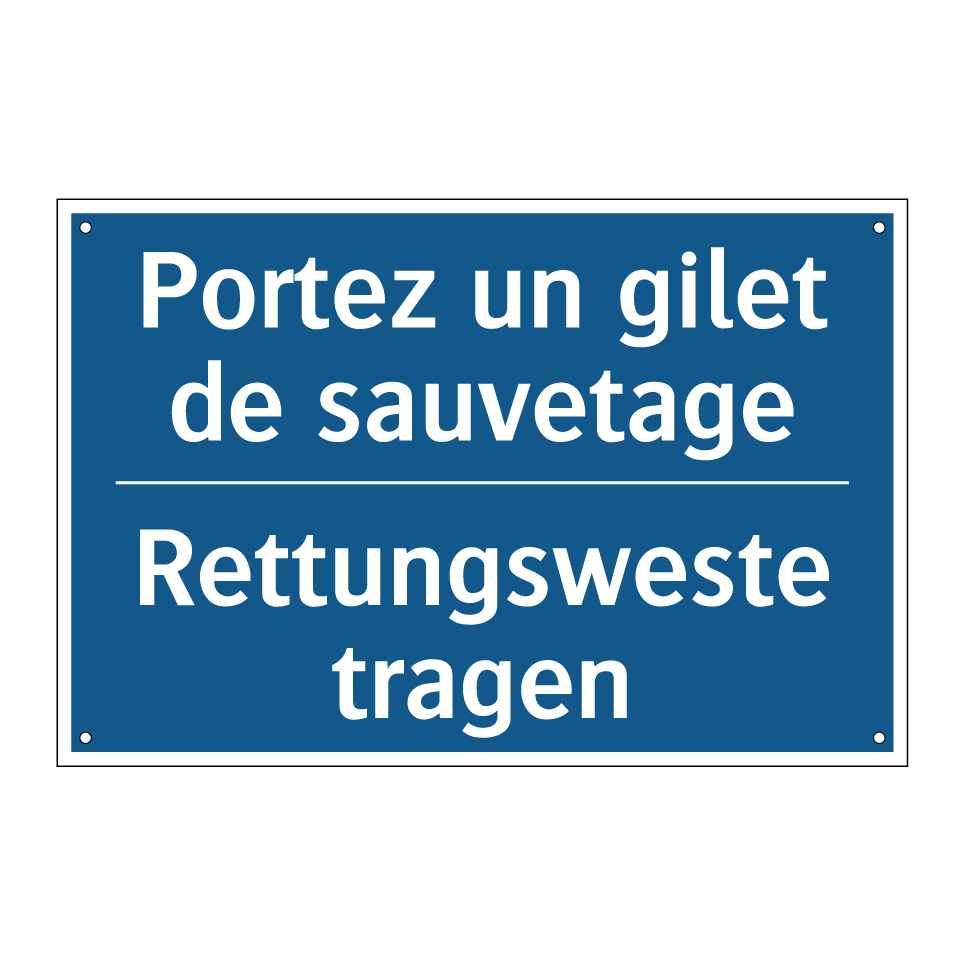 Rettungsweste tragen - Portez un gilet de sauvetage