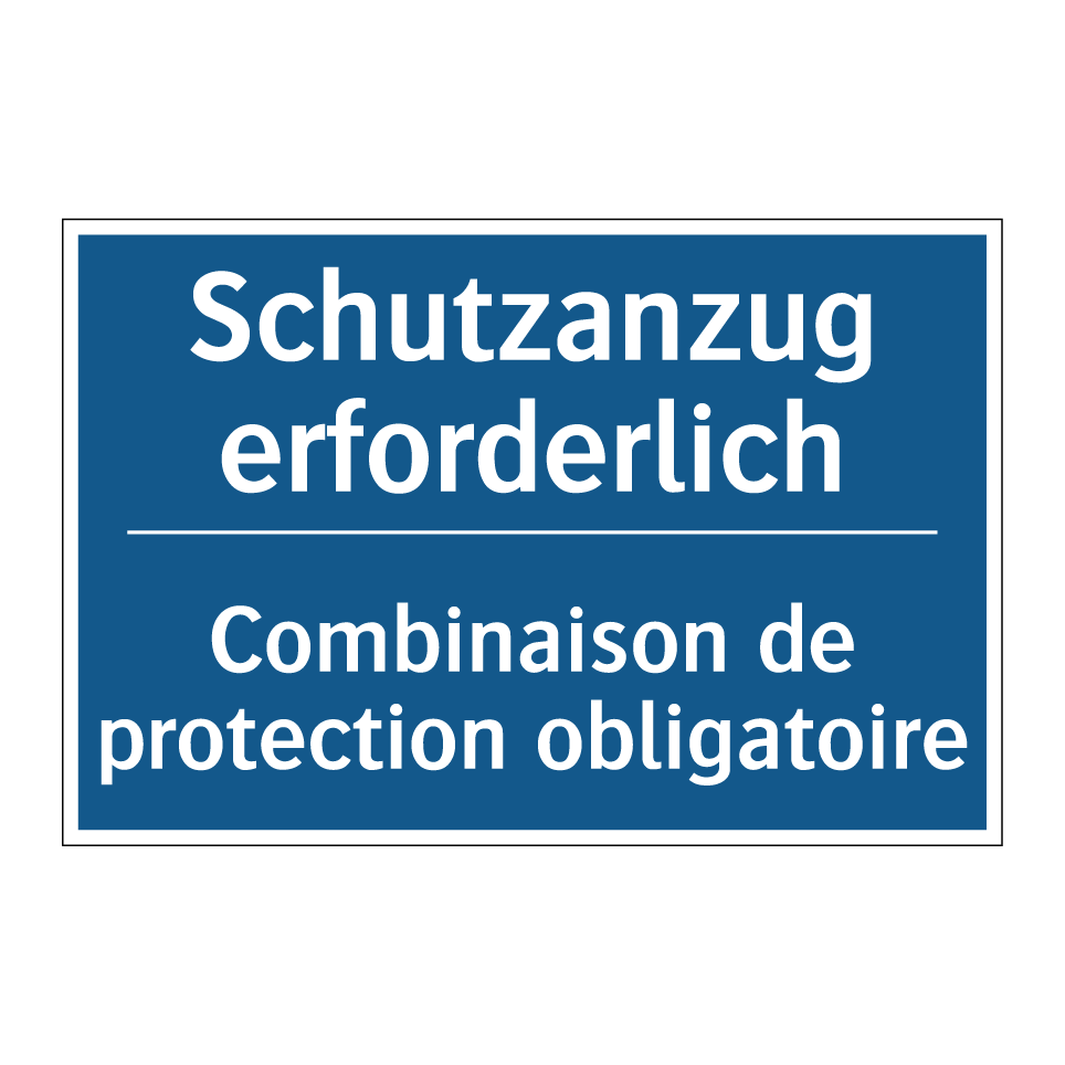 Schutzanzug erforderlich - Combinaison de protection obligatoire /.../