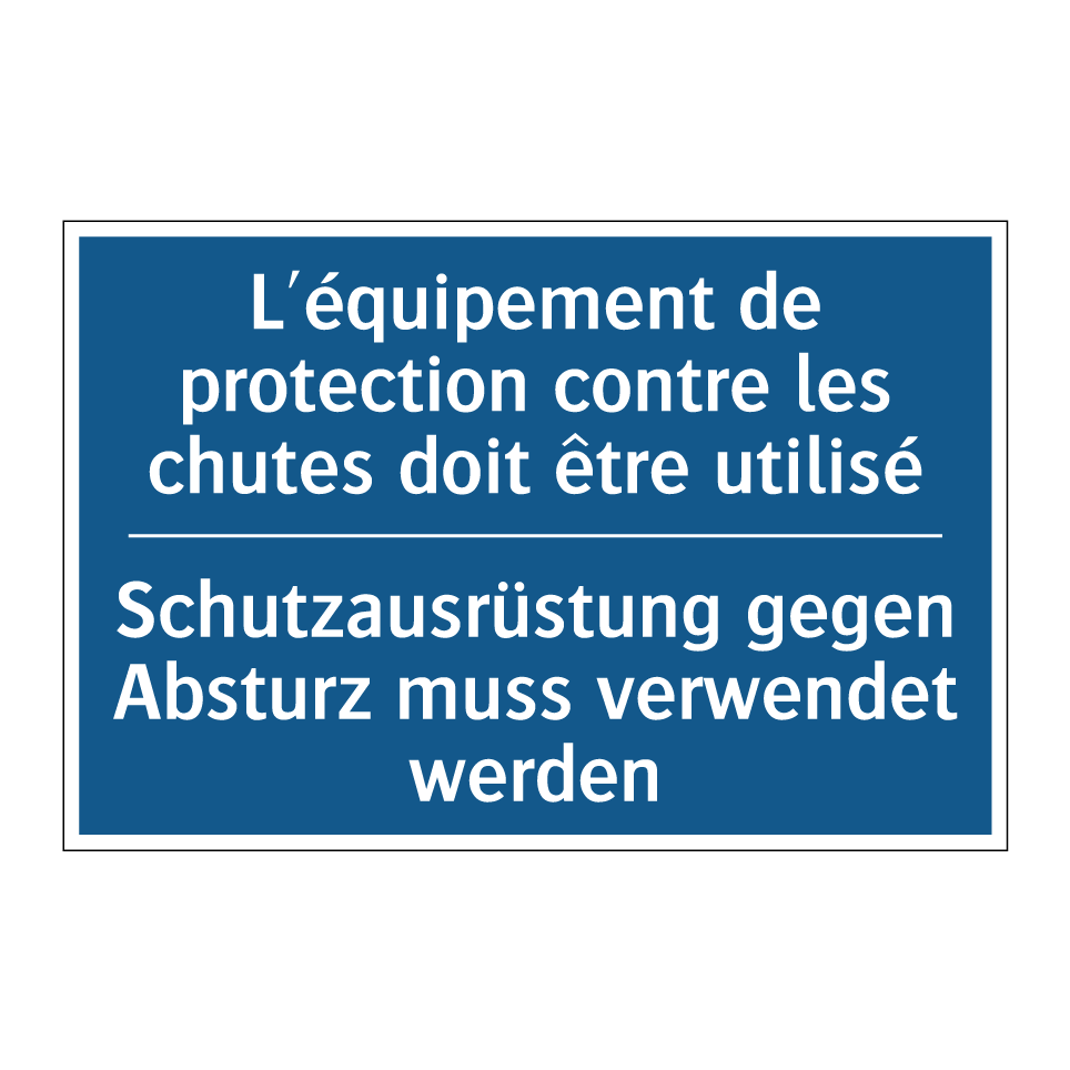 Schutzausrüstung gegen Absturz /.../ - L'équipement de protection contre /.../