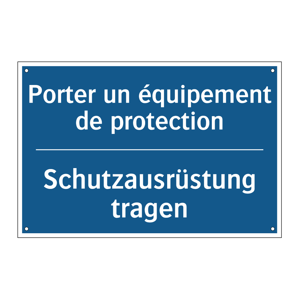 Schutzausrüstung tragen - Porter un équipement de protection /.../