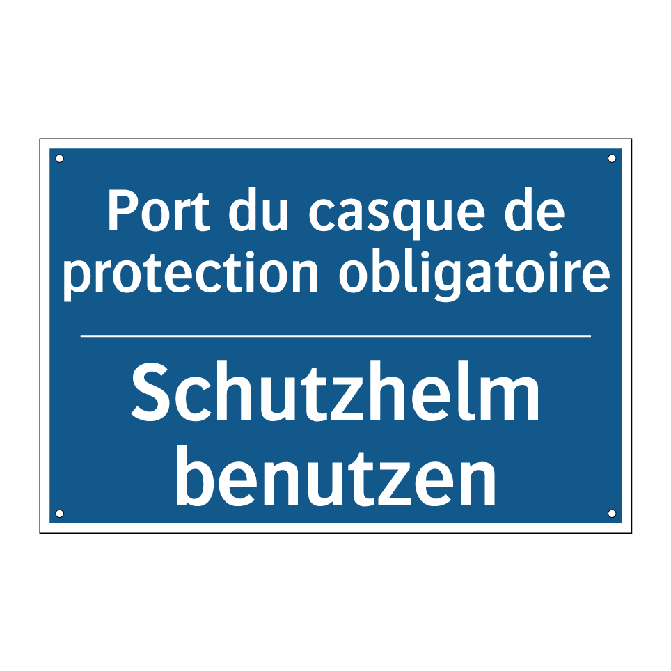 Schutzhelm benutzen - Port du casque de protection obligatoire /.../