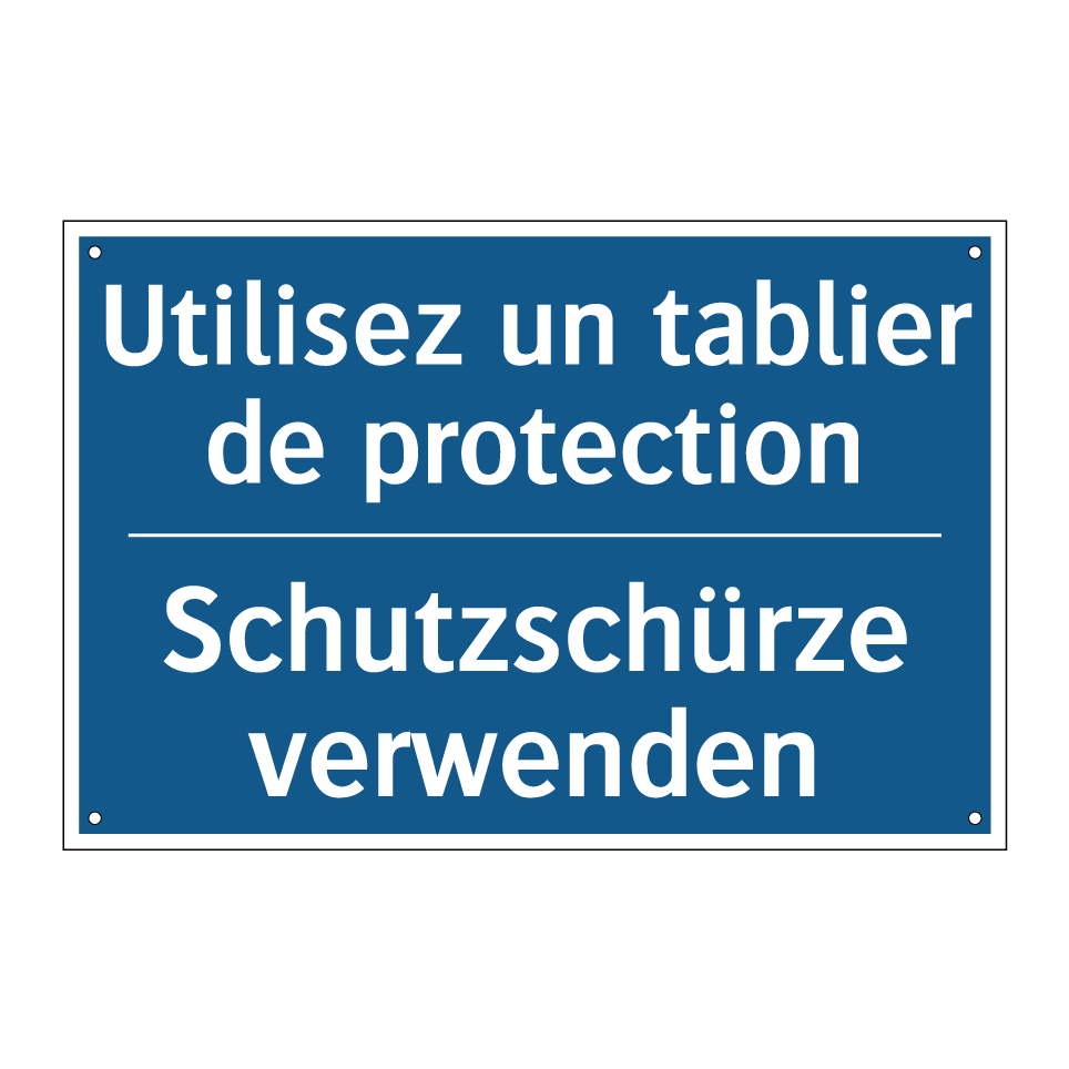 Schutzschürze verwenden - Utilisez un tablier de protection /.../