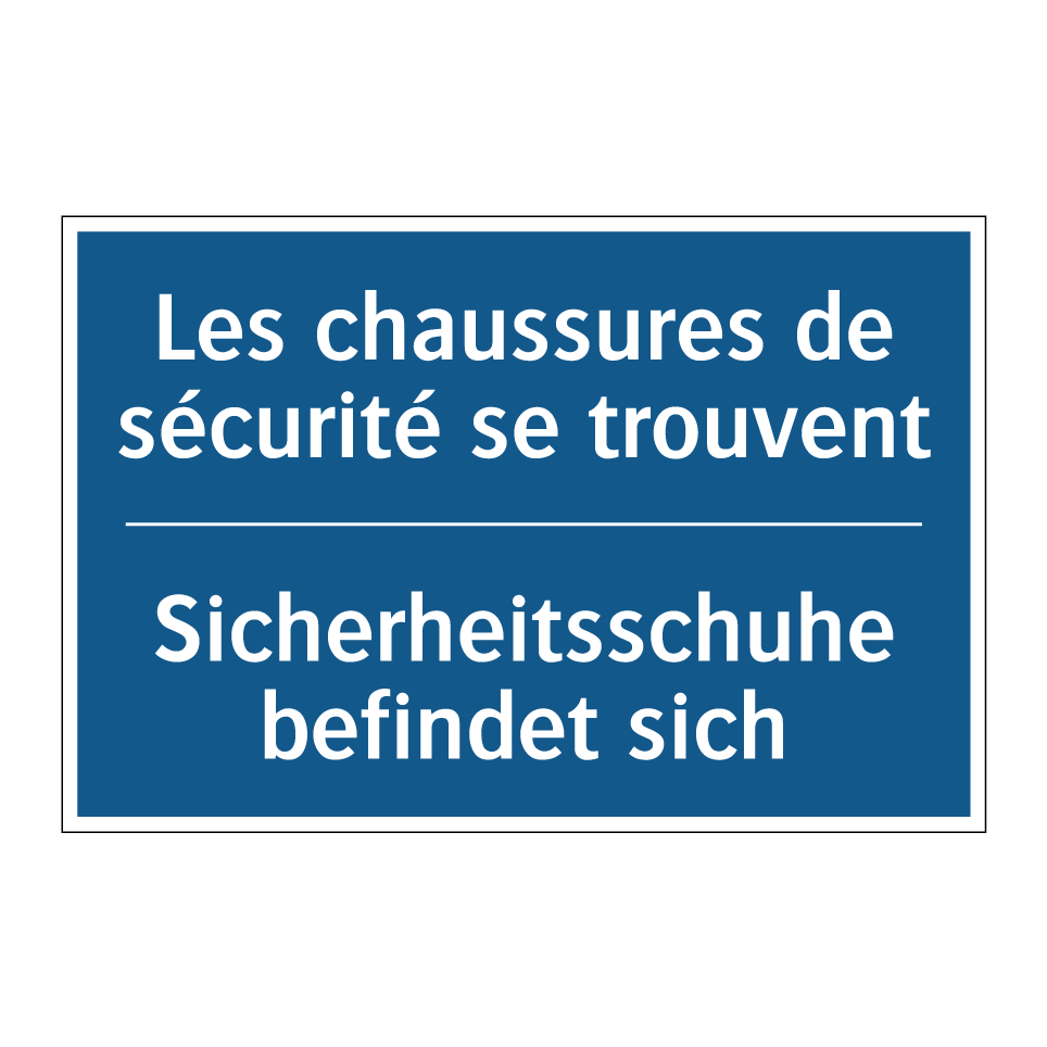 Sicherheitsschuhe befindet sich /.../ - Les chaussures de sécurité se /.../