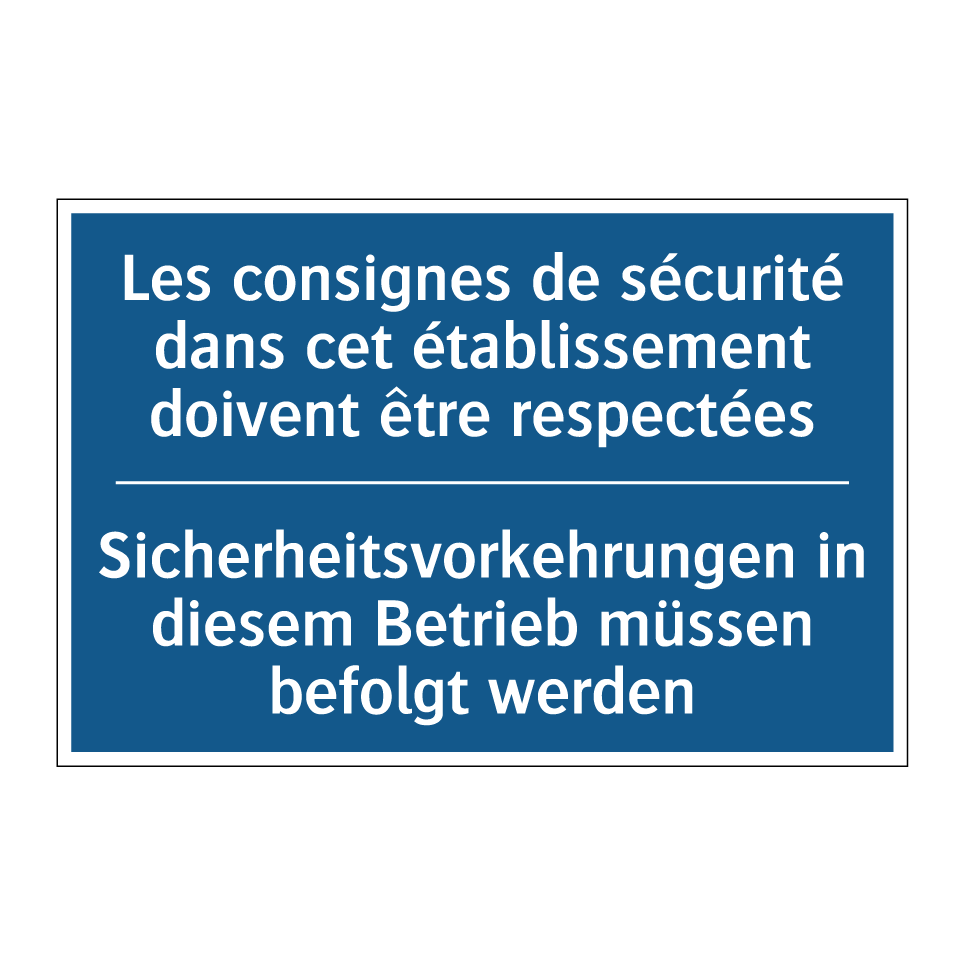 Sicherheitsvorkehrungen in diesem /.../ - Les consignes de sécurité dans /.../