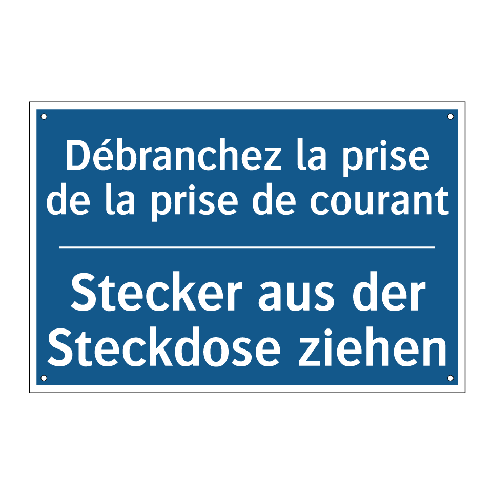 Stecker aus der Steckdose ziehen /.../ - Débranchez la prise de la prise /.../