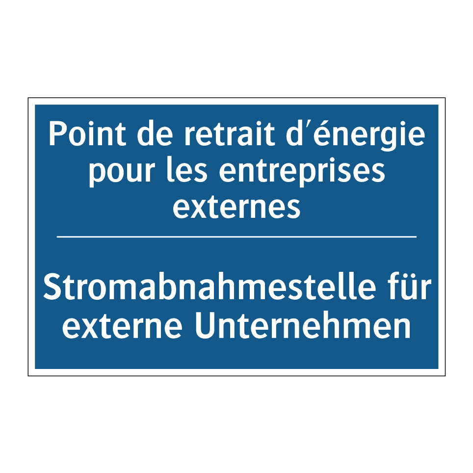 Stromabnahmestelle für externe /.../ - Point de retrait d'énergie pour /.../