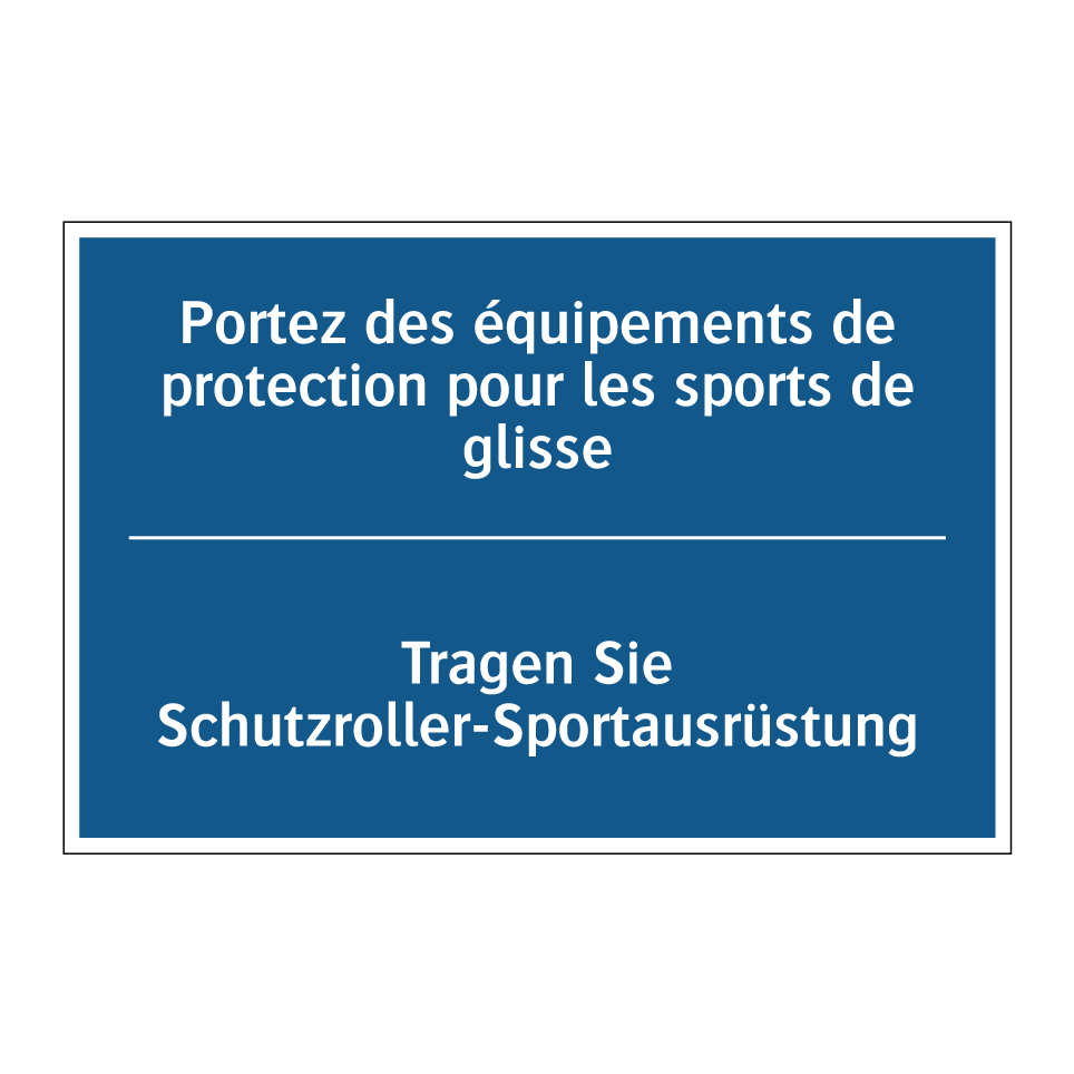 Tragen Sie Schutzroller-Sportausrüstung /.../ - Portez des équipements de protection /.../
