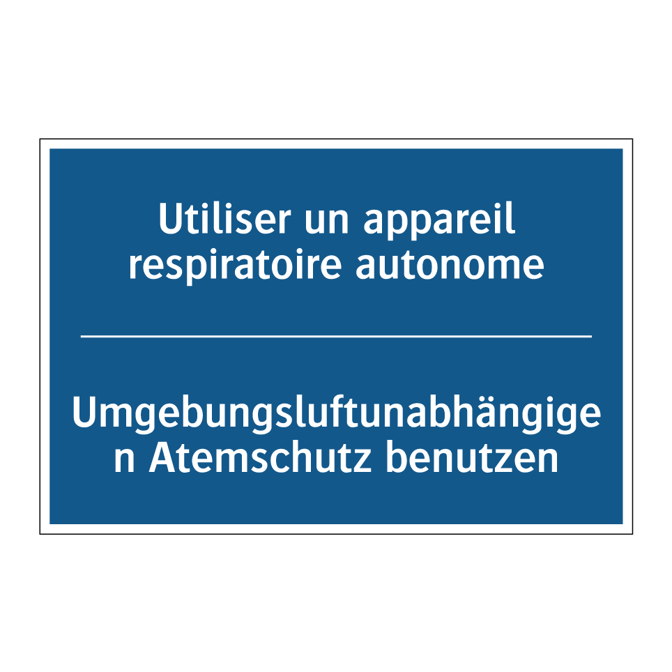 Umgebungsluftunabhängigen Atemschutz /.../ - Utiliser un appareil respiratoire /.../