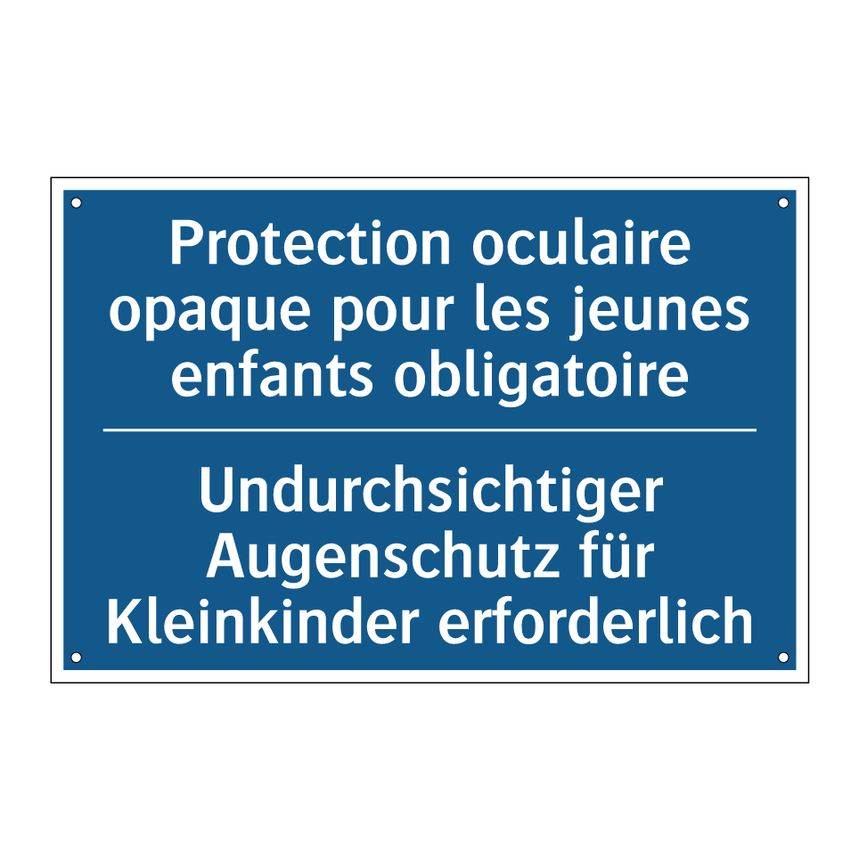 Undurchsichtiger Augenschutz für /.../ - Protection oculaire opaque pour /.../