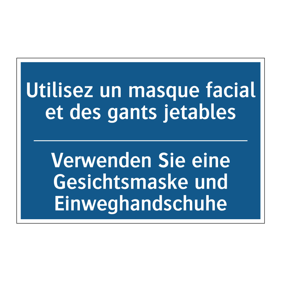 Verwenden Sie eine Gesichtsmaske /.../ - Utilisez un masque facial et des /.../