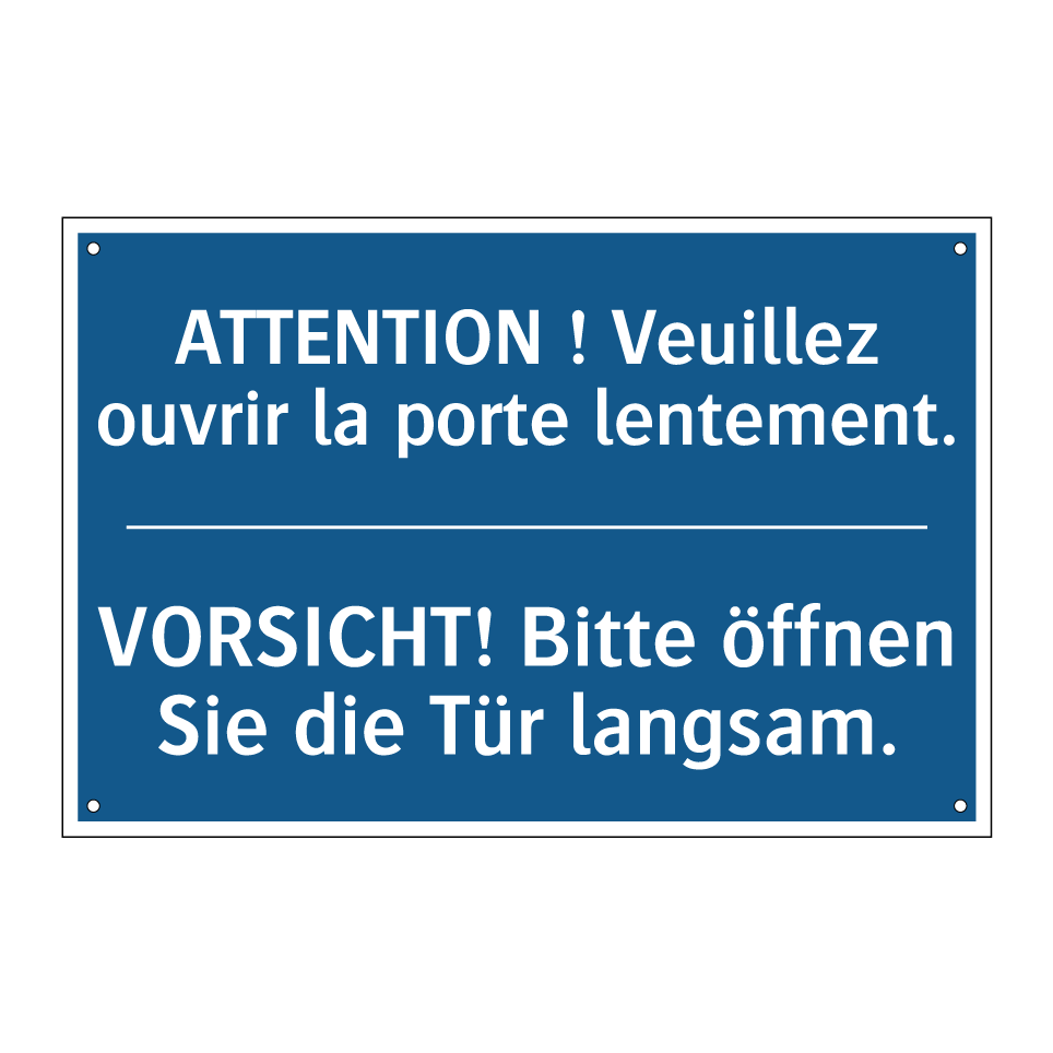 VORSICHT! Bitte öffnen Sie die /.../ - ATTENTION ! Veuillez ouvrir la /.../
