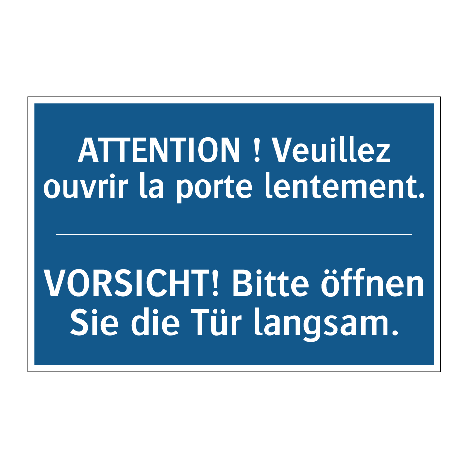 VORSICHT! Bitte öffnen Sie die /.../ - ATTENTION ! Veuillez ouvrir la /.../