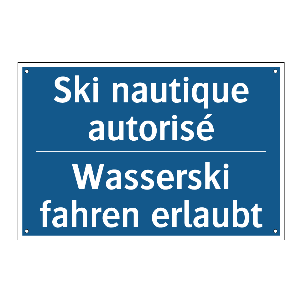 Wasserski fahren erlaubt - Ski nautique autorisé