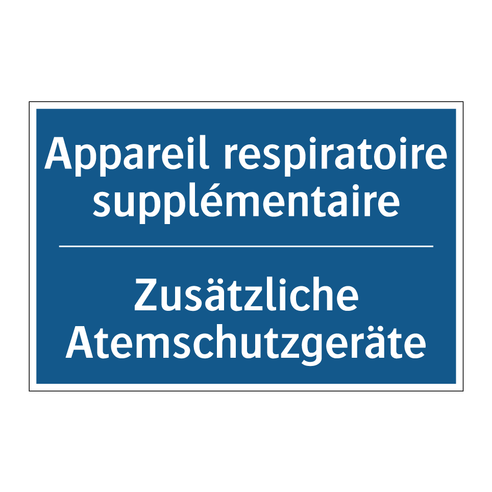Zusätzliche Atemschutzgeräte - Appareil respiratoire supplémentaire /.../
