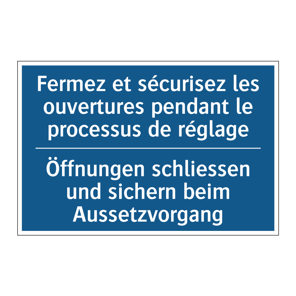 Öffnungen schliessen und sichern /.../ - Fermez et sécurisez les ouvertures /.../