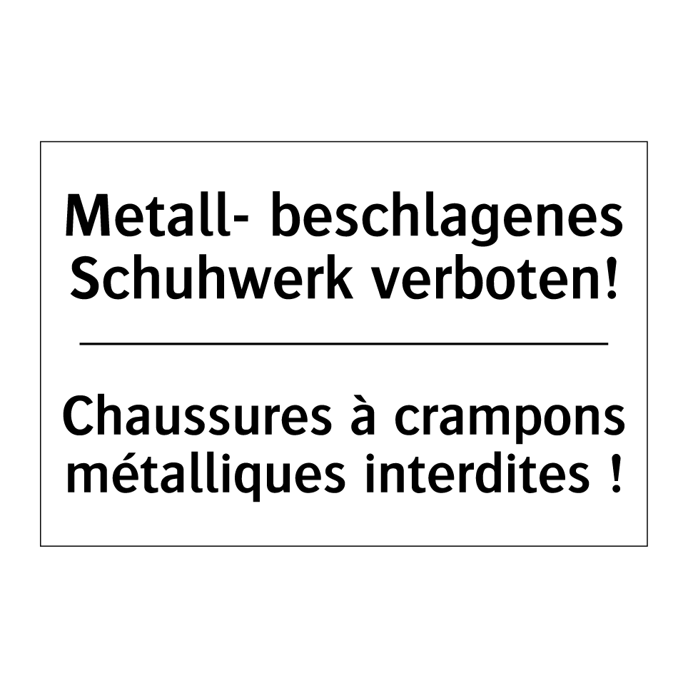 Metall- beschlagenes Schuhwerk /.../ - Chaussures à crampons métalliques /.../