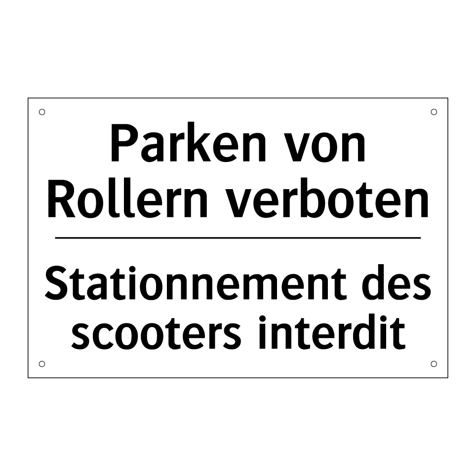 Parken von Rollern verboten - Stationnement des scooters interdit /.../