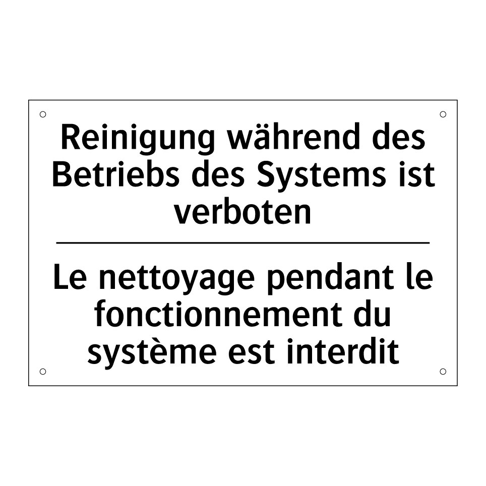 Reinigung während des Betriebs /.../ - Le nettoyage pendant le fonctionnement /.../