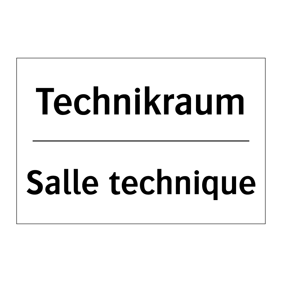 Technikraum - Salle technique