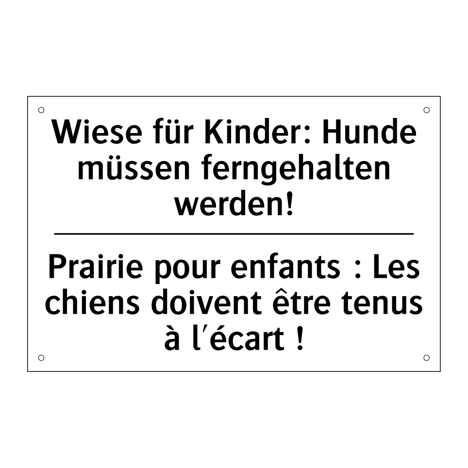Wiese für Kinder: Hunde müssen /.../ - Prairie pour enfants : Les chiens /.../