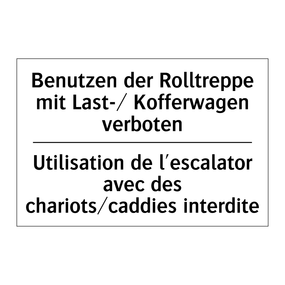 Benutzen der Rolltreppe mit Last-/ /.../ - Utilisation de l'escalator avec /.../