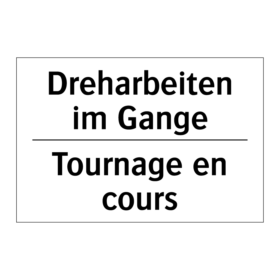 Dreharbeiten im Gange - Tournage en cours