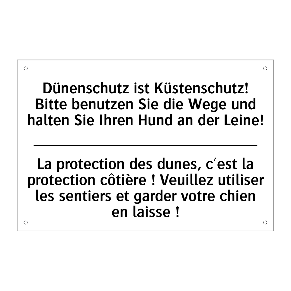 Dünenschutz ist Küstenschutz! /.../ - La protection des dunes, c'est /.../