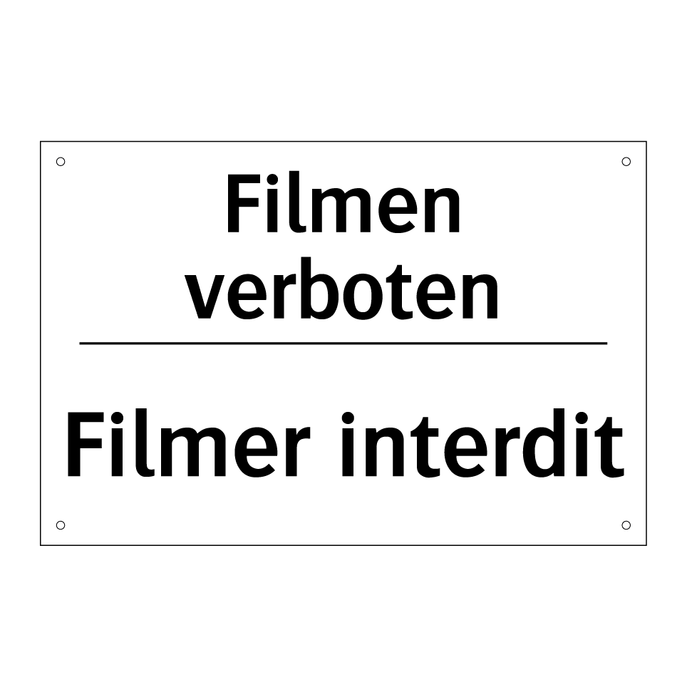 Filmen verboten - Filmer interdit