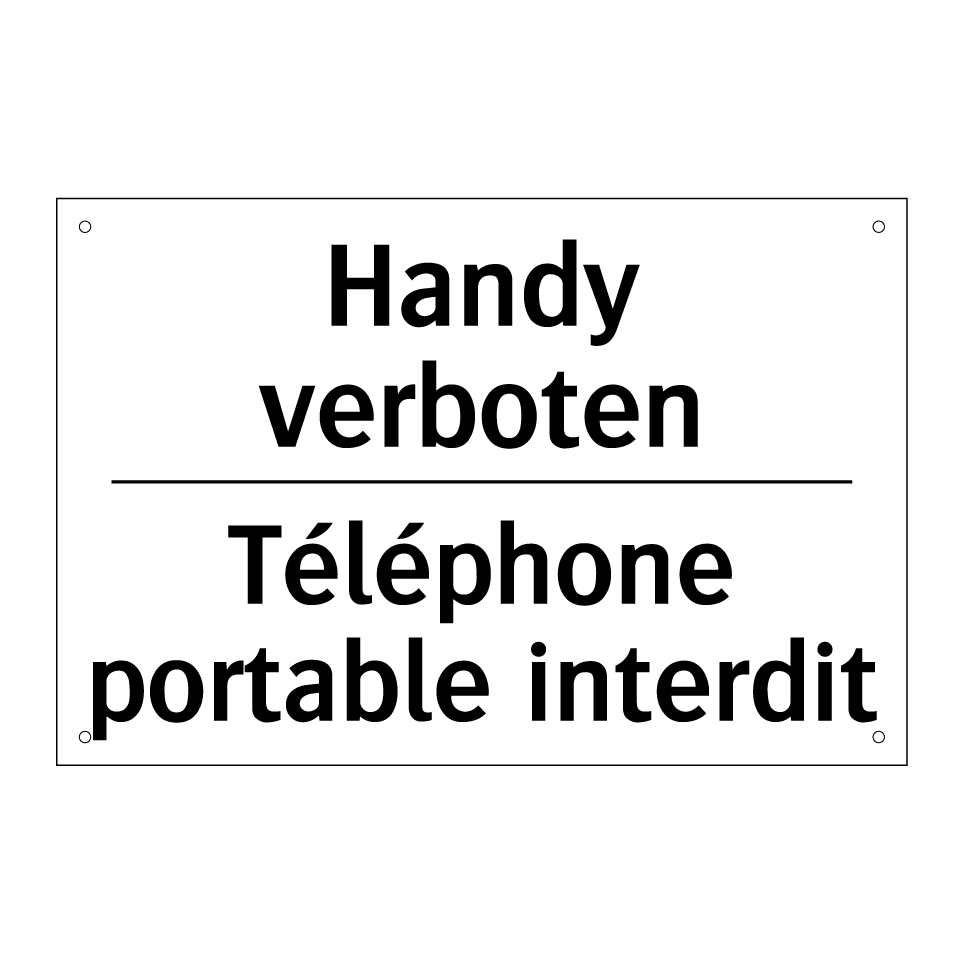 Handy verboten - Téléphone portable interdit