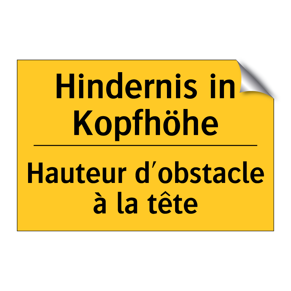 Hindernis in Kopfhöhe - Hauteur d'obstacle à la tête