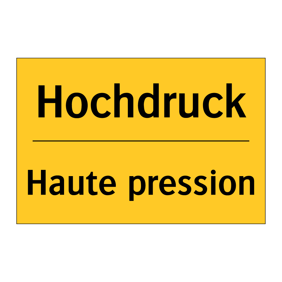 Hochdruck - Haute pression
