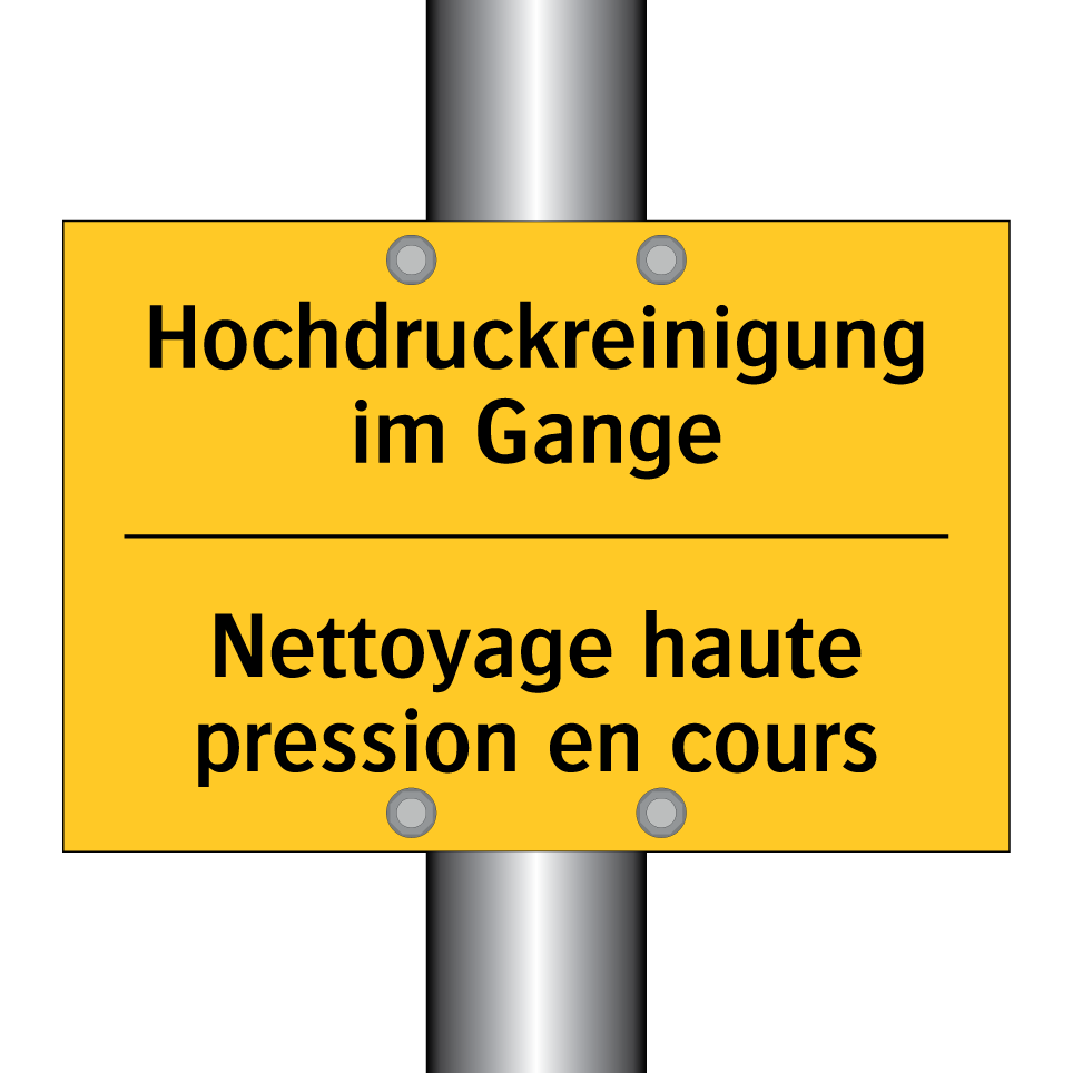 Hochdruckreinigung im Gange - Nettoyage haute pression en cours /.../