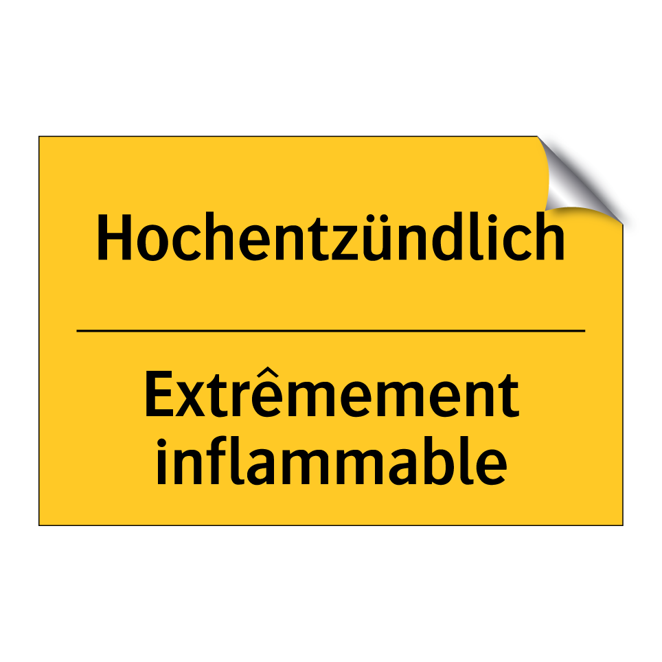 Hochentzündlich - Extrêmement inflammable