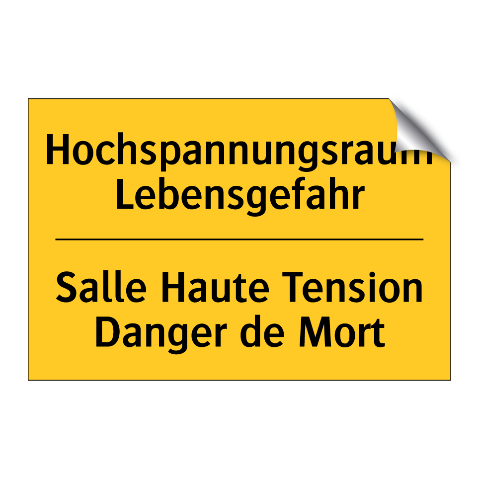 Hochspannungsraum Lebensgefahr - Salle Haute Tension Danger de /.../