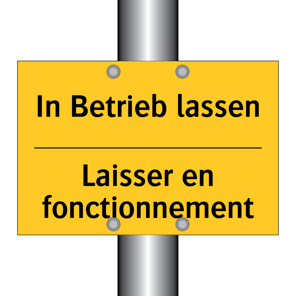 In Betrieb lassen - Laisser en fonctionnement
