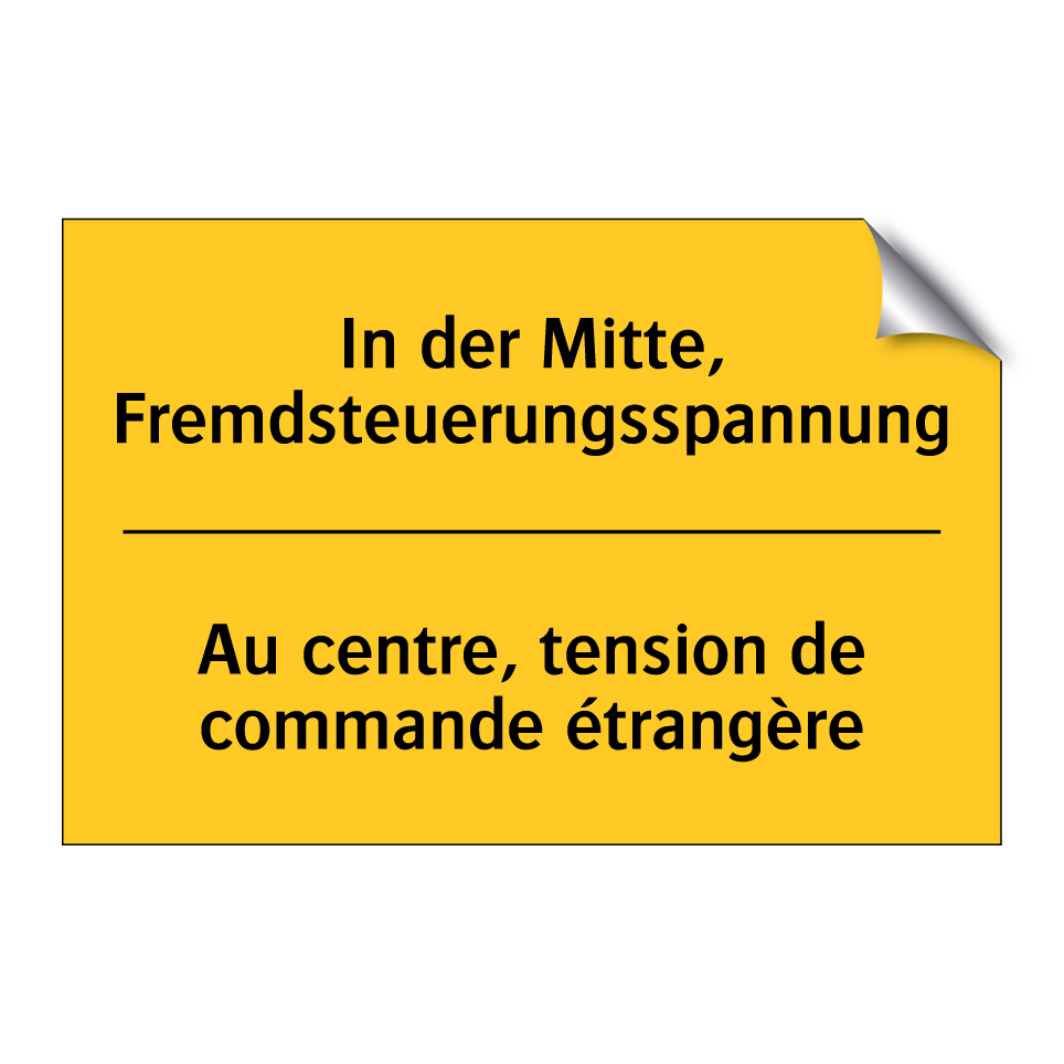 In der Mitte, Fremdsteuerungsspannung /.../ - Au centre, tension de commande /.../