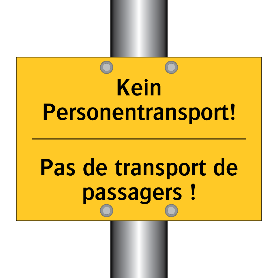 Kein Personentransport! - Pas de transport de passagers /.../