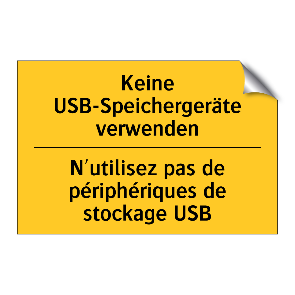 Keine USB-Speichergeräte verwenden /.../ - N'utilisez pas de périphériques /.../
