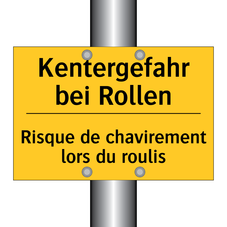 Kentergefahr bei Rollen - Risque de chavirement lors du /.../