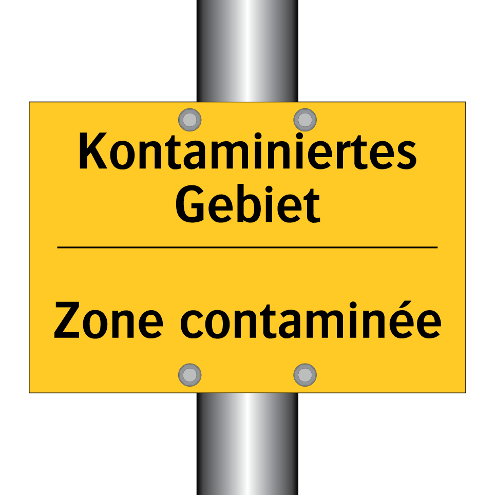 Kontaminiertes Gebiet - Zone contaminée