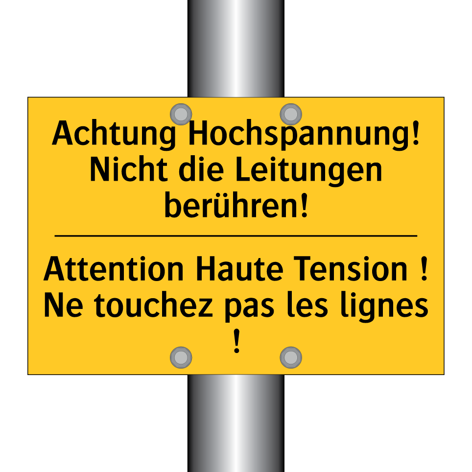 Achtung Hochspannung! Nicht die /.../ - Attention Haute Tension ! Ne touchez /.../