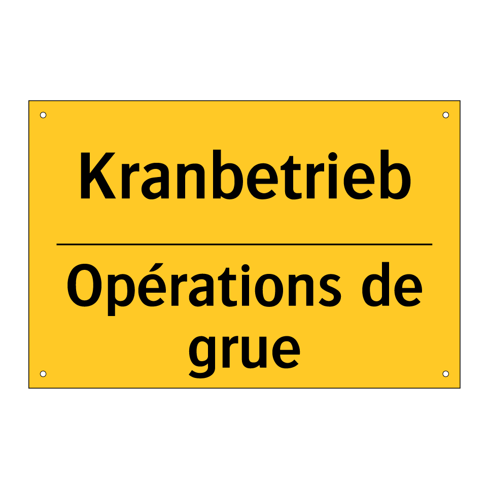 Kranbetrieb - Opérations de grue