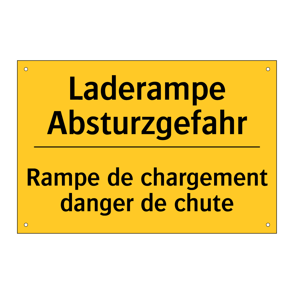 Laderampe Absturzgefahr - Rampe de chargement danger de /.../