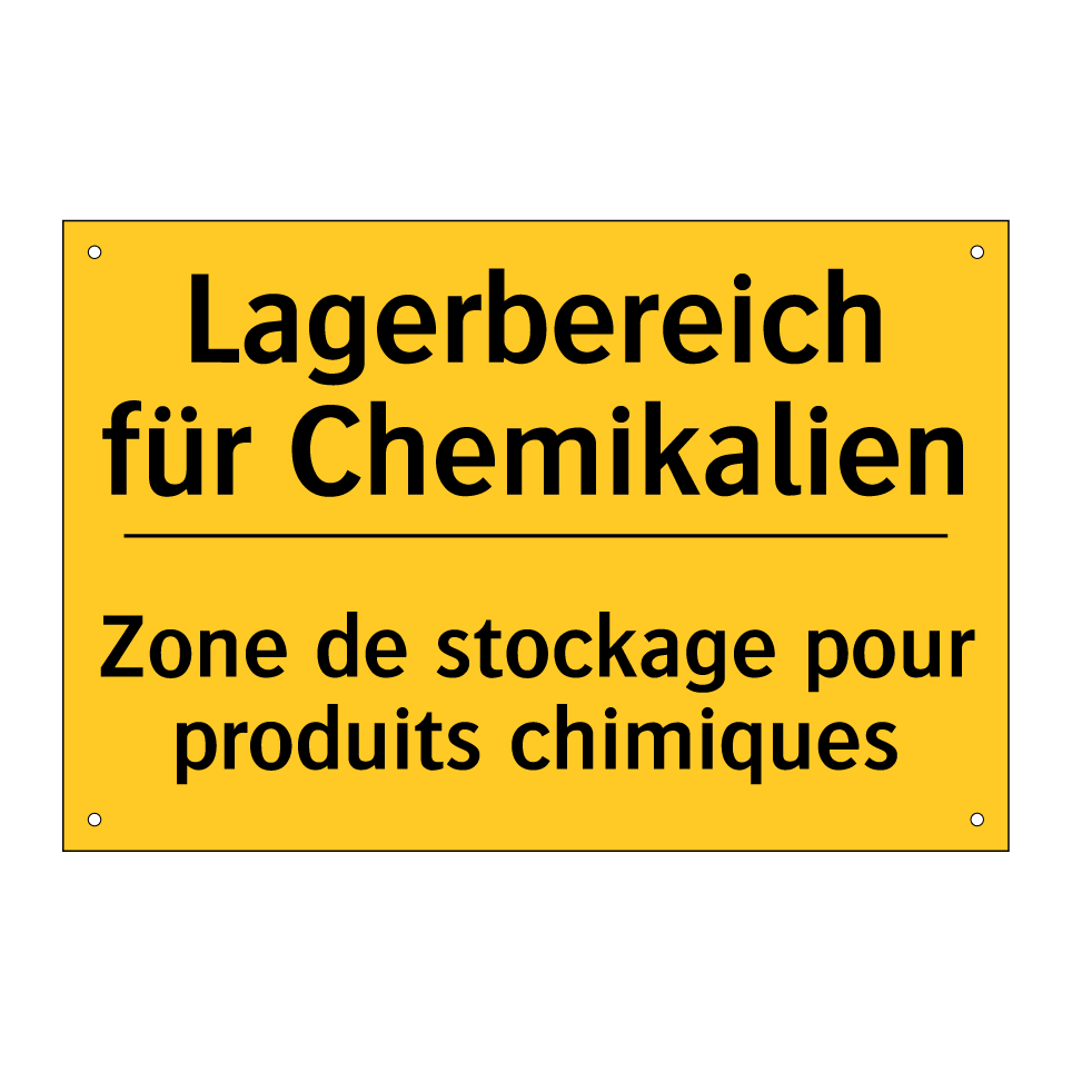 Lagerbereich für Chemikalien - Zone de stockage pour produits /.../