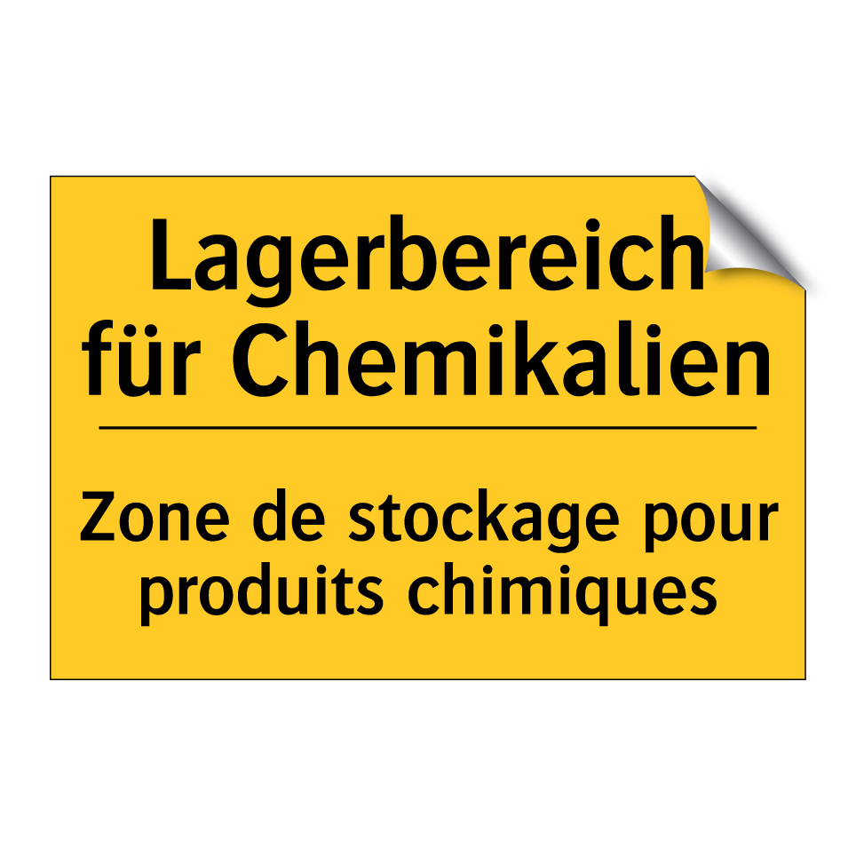 Lagerbereich für Chemikalien - Zone de stockage pour produits /.../