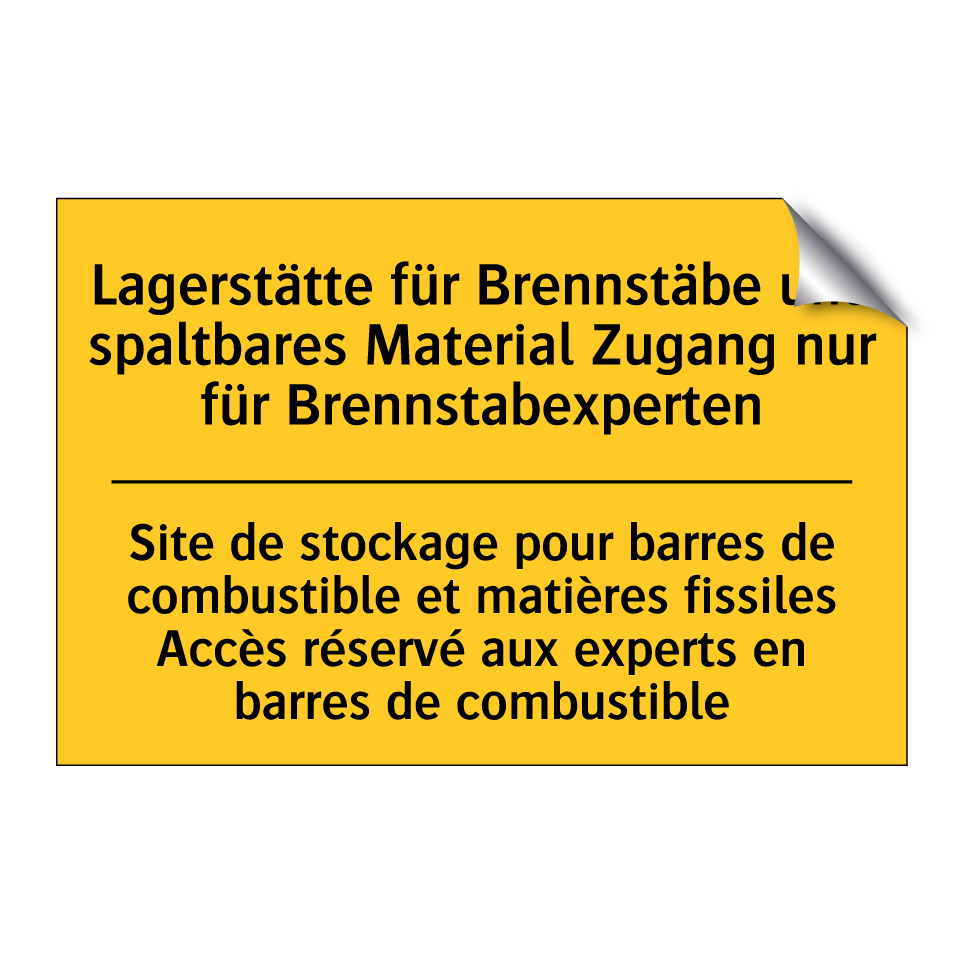 Lagerstätte für Brennstäbe und /.../ - Site de stockage pour barres de /.../