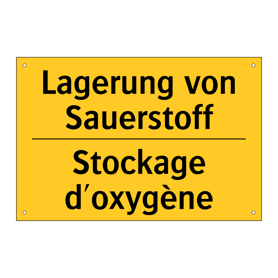 Lagerung von Sauerstoff - Stockage d'oxygène
