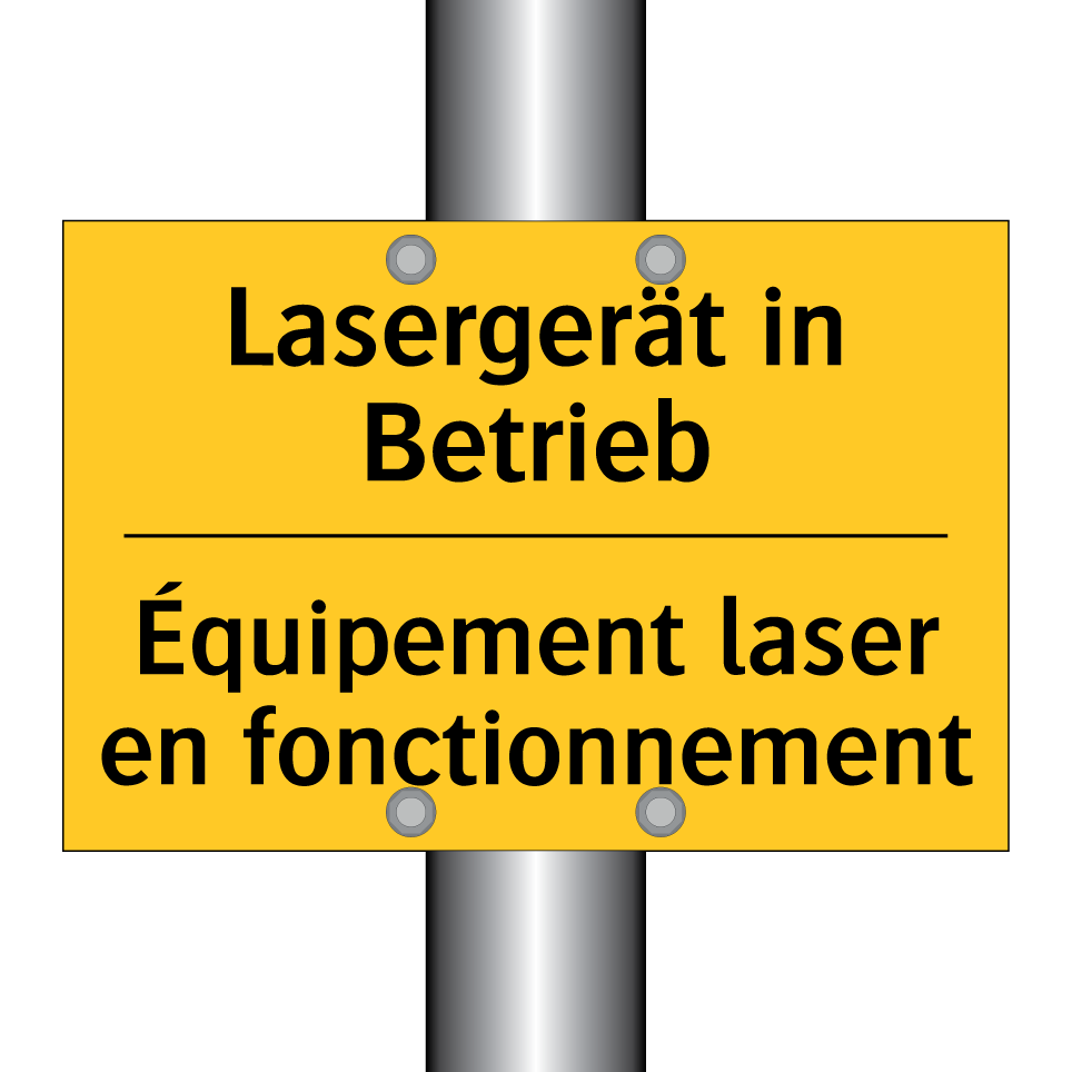 Lasergerät in Betrieb - Équipement laser en fonctionnement /.../